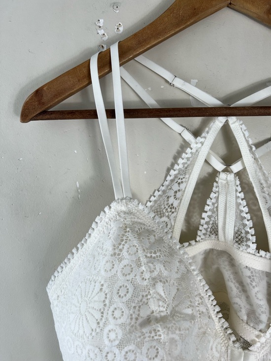 Aerie Joy Lace Padded Longline Bralette Size XXL White Strappy NWOT - Picture 5 of 8